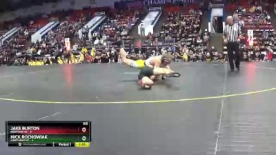 165 lbs Quarterfinals (8 Team) - Jake Burton, Bedford HS vs Nick Rochowiak, Hartland HS