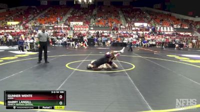 3-2-1A 106 Quarterfinal - Harry Langill, Seneca-Nemaha Central vs Gunner Wente, Hoxie