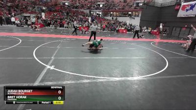 91 lbs Semifinal - Judah Bourget, Bloomer Colfax vs Bret Horak, Freedom