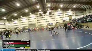 45 lbs Quarters & Wb (16 Team) - Hutch Nordin, Utah Green vs Landon Khan, Bear Cave