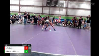 82 lbs Quarterfinals (8 Team) - Achaiah McCue, Beast Mode vs Naiya Delos Santos, Mayhem WC Black