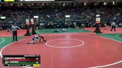 70 lbs Cons. Semi - Kyrianna Robinette, KAWA vs Aria Osborne, CHP3