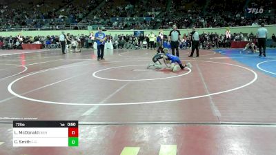 72 lbs Consi Of 8 #1 - Lucas McDonald, Deer Creek Middle School vs Carson Smith, F-5 Grappling