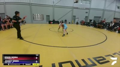 120 lbs Placement Matches (8 Team) - Edwin Sierra, California 1 vs Johnny Green, Ohio Gray