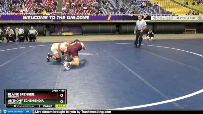 149 lbs Semifinal - Anthony Echemendia, Unattatched vs Blaine Brenner, Minnesota