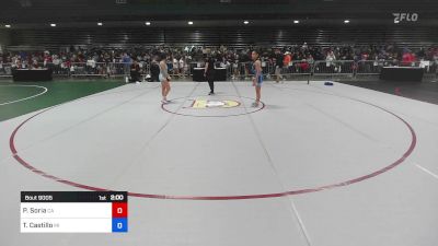 95 lbs Round Of 16 - Paris Soria, CA vs Tatianna Castillo, MI