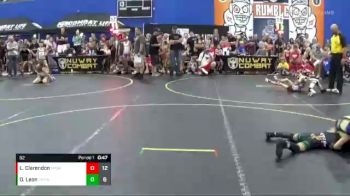 52 lbs Round 1 (6 Team) - Logan Clarendon, Midwest Xtreme Wrestling vs David Leon, Untouchables White