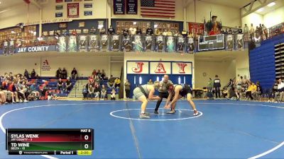 215 lbs Semis & Wb (16 Team) - Bryce Wenk, Jay County vs TD Wine, Delta