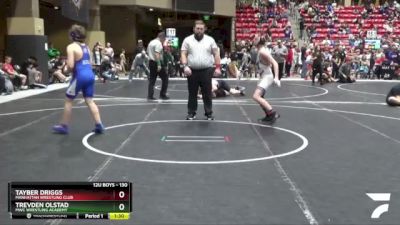 130 lbs Champ. Round 2 - Trevden Olstad, MWC Wrestling Academy vs Tayber Driggs, Manhattan Wrestling Club