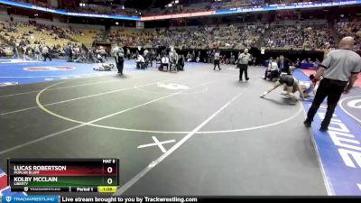 150 Class 4 lbs Semifinal - Lucas Robertson, Poplar Bluff vs Kolby McClain, Liberty