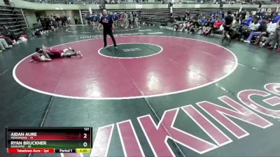 121 lbs Round 1 (4 Team) - Aidan Aure, Menomonie vs Ryan Bruckner, Shakopee