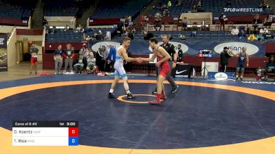 60 kg Consolation - Dylan Koontz, Unattached vs Travis Rice, New York Athletic Club