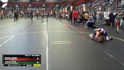 112 lbs Quarterfinal - Juan Lazeki, Rocket Trained WC vs Lucas Wick, Wrestling University