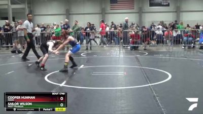 110 lbs Cons. Round 1 - Sailor Wilson, West Franklin vs Cooper Huhman, Maize