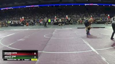 D4-120 lbs Quarterfinal - Wesley Edie, Grass Lake HS vs Genaro Soto, St Louis HS