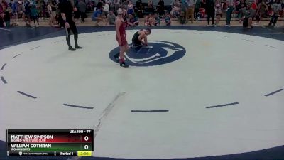 77 lbs Quarterfinal - Matthew Simpson, Big Red Wrestling Club vs William Cothran, Iron Knights