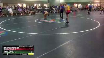 152 lbs Round 4 (16 Team) - Evan Cruz, Elite Athletic Club vs Braxton Peacher, Nebraska Broskis