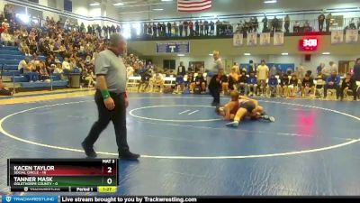 150 lbs Placement Matches (8 Team) - Kacen Taylor, Social Circle vs Tanner Mask, Oglethorpe County