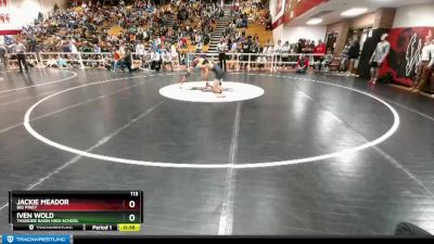 113 lbs Cons. Round 4 - Iven Wold, Thunder Basin High School vs Jackie Meador, Big Piney