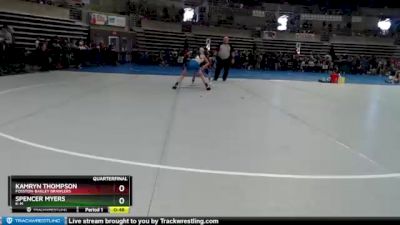 97 lbs Quarterfinal - Kamryn Thompson, Fosston-Bagley Brawlers vs Spencer Myers, K-M