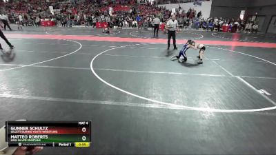 54 lbs Cons. Round 5 - Matteo Roberts, MGM Silver Spartans vs Gunner Schultz, Gillett/Suring Youth Wrestling