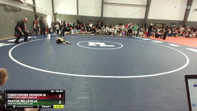 36-39 lbs Round 1 - Christopher Monson Iii, FordDynastyWrestlingClub vs Paxton Belleville, Shelton Wrestling Club