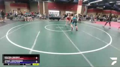 160 lbs Quarterfinal - Kolten Oborny, Boneyard Wrestling Academy vs Efren Arizmendez, NB Elite Wrestling Club