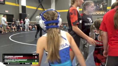 65 lbs Round 1 (4 Team) - Julianna Lasavage, Badger Girls Elite vs Magdalen Rauenhorst, Minnesota Storm 2