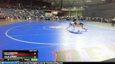 100 lbs Cons. Round 2 - Kylie O`Brien, Fitness Quest Wrestling Club vs Lily Hammond, Auburn A-Team