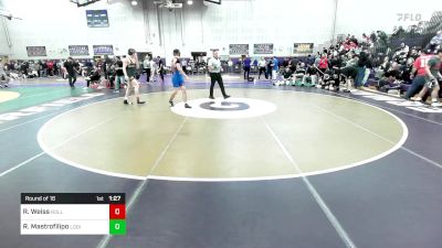 138 lbs Round Of 16 - RJ Weiss, River Dell vs Ryan Mastrofilipo, Lodi