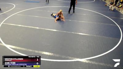 102 lbs Cons. Round 2 - Weston Kyllonen, Minnesota vs Gabe Robb, Owatonna Wrestling Association