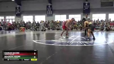 184 lbs Quarterfinal - Charles Baczek, Wabash College vs Devontay Moore, Manchester University