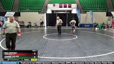 140 lbs Finals (2 Team) - Nick Dempsey, Thompson HS vs Konner Galvez, Enterprise HS