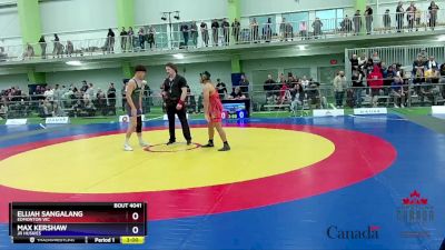 65kg Champ. Round 1 - Elijah Sangalang, Edmonton WC vs Max Kershaw, Jr Huskies