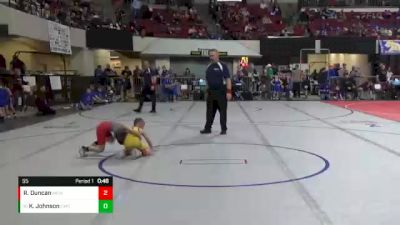 55 lbs Quarterfinal - Kanin Johnson, Conrad Wrestling Club vs Royce Duncan, Miles City Wrestling Club