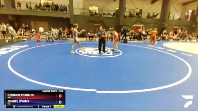 138 lbs Cons. Round 3 - Conner Mounts, WA vs Daniel Evans, CO