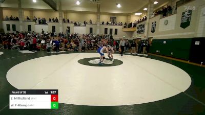 160 lbs Round Of 32 - Evan Millholland, Braintree vs William Fitzgerald-Klemp, Sandwich