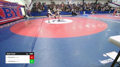 86 lbs Semifinal - Jericho Burkart, Coweta Wrestling vs Luke Williams, Metro Christian Academy