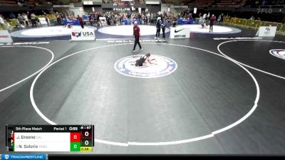 87 lbs 5th Place Match - Nathaniel Solorio, Total Kaos Wrestling Club vs Jj Greene, California