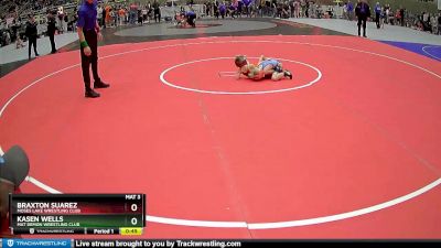 45 lbs Cons. Round 3 - Braxton Suarez, Moses Lake Wrestling Club vs Kasen Wells, Mat Demon Wrestling Club