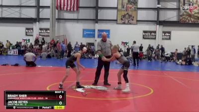 75 lbs Round 3 (4 Team) - Brady Sher, DARKHORSE WRESTLING CLUB - GOLD vs Jacob Keyes, GREAT NECK WC