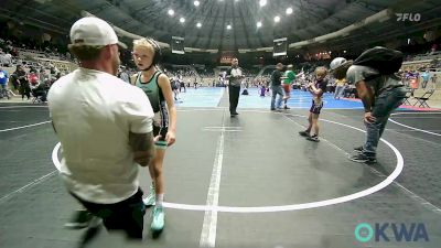 54 lbs 5th Place - Alicen Quillin, Chickasha Youth Wrestling vs Chloe Crelia, Elgin Wrestling