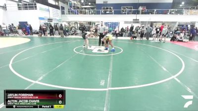 116 lbs Cons. Round 2 - Alton Jacob Chavis, Great Neck Wrestling Club vs Jaylin Foreman, Great Bridge Wrestling Club