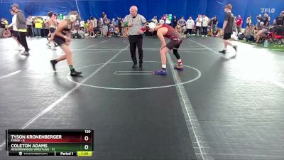 120 lbs Round 5 (8 Team) - Coleton Adams, Neighborhood Wrestling vs Tyson Kronenberger, FORGE