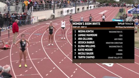 Women's 800m Open, Finals 12