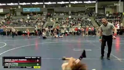 65 lbs Cons. Round 2 - Julius ?JuJu? Thomas, Nebraska Boyz vs Lincoln Foss, Glencoe-Silver Lake