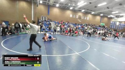 160 lbs Champ. Round 1 - Ezra Cardenas, Sanderson Wrestling Academy vs Kody Wilson, Bear River Junior High