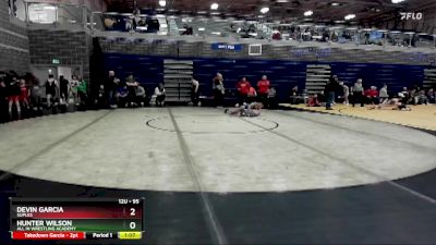 95 lbs Quarterfinal - Devin Garcia, Suples vs Hunter Wilson, All In Wrestling Academy