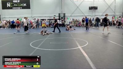 98 lbs Round 6 (8 Team) - Keegan Bassett, The Compound RTC vs Ethan Andrula, Savage WA Black