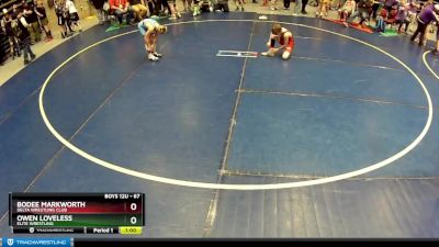 67 lbs Round 1 - Owen Loveless, Elite Wrestling vs Bodee Markworth, Delta Wrestling Club